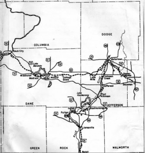 Black Hawk's route through Wisconsin [7].