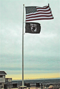 The flag that resides in the center of the memorial.         (From Don Larsen)