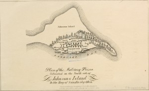 Johnson's Island Prison in Sandusky Bay, Lake Erie. A 300 acre island home to a prisoner-of-war-camp for Confederate officers during the American Civil War.